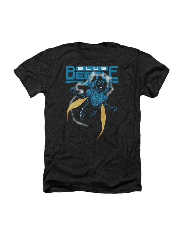 Justice League Of America Blue Beetle Tee - Stylish For Everyday Wear, 50% Cotton And 50% Polyester
