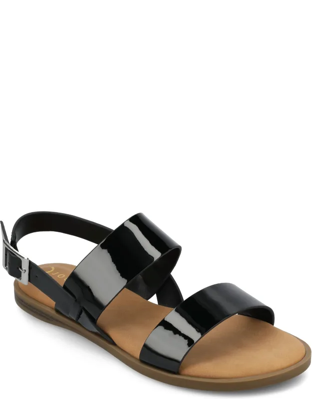 Lavine Wide Width Multi Strap Flat Sandals
