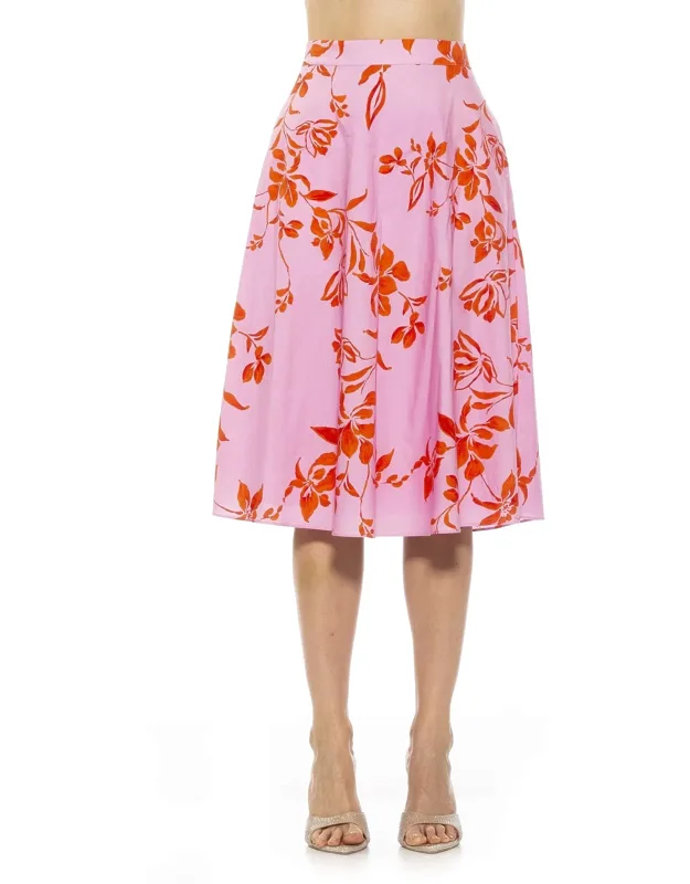 Mabel Midi Flared Full Skirt