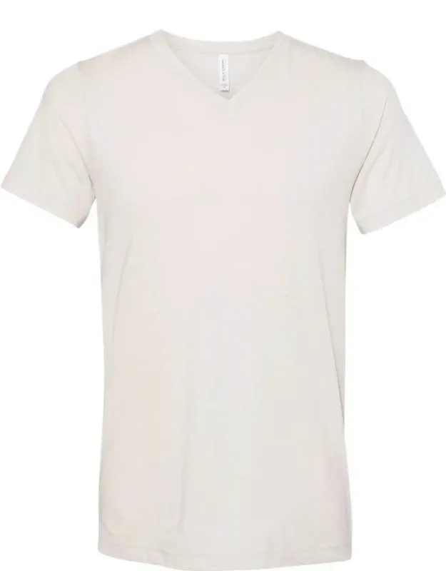 Triblend V-neck Short Sleeve Tee, 3.8 Oz./yd2, Retail Fit, Side Seams