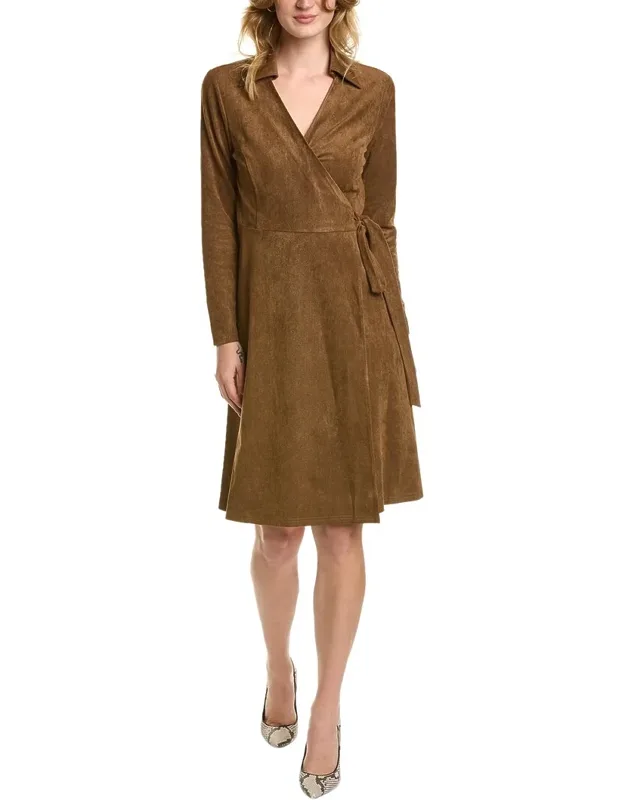 Wrap Dress With Snap And Self-tie Closure