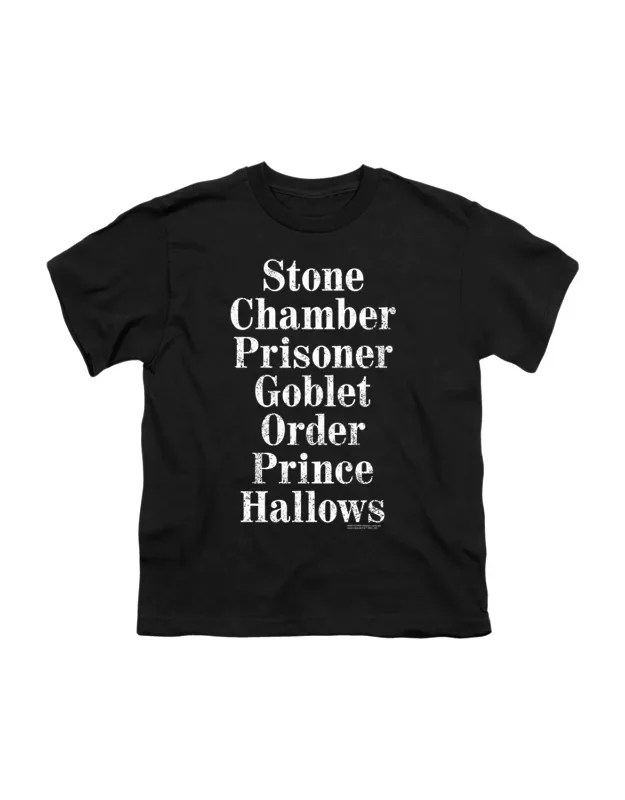 Harry Potter Titles Short Sleeve Tee - Stylish For Everyday Wear, 100% Cotton