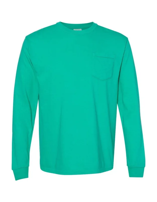 Comfort Colors Garment-dyed Heavyweight Long Sleeve Pocket T-shirt