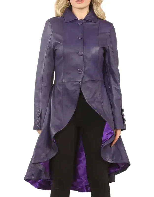 Gothic Full Length Victorian Leather Coat