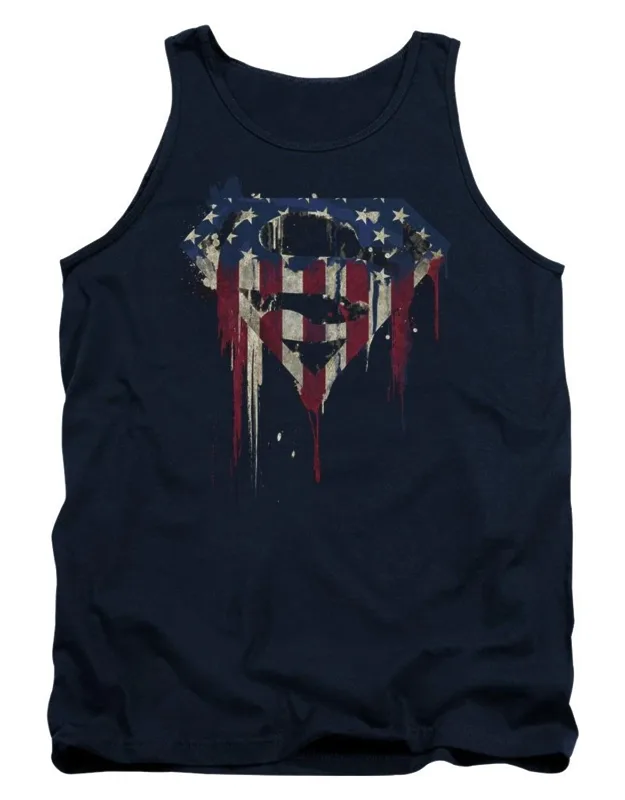 Superman Bleeding Shield Tank Top