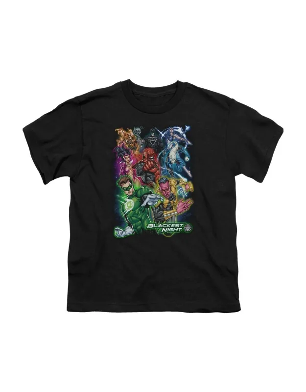 Green Lantern Blackest Group Short Sleeve Tee Stylish, Easy