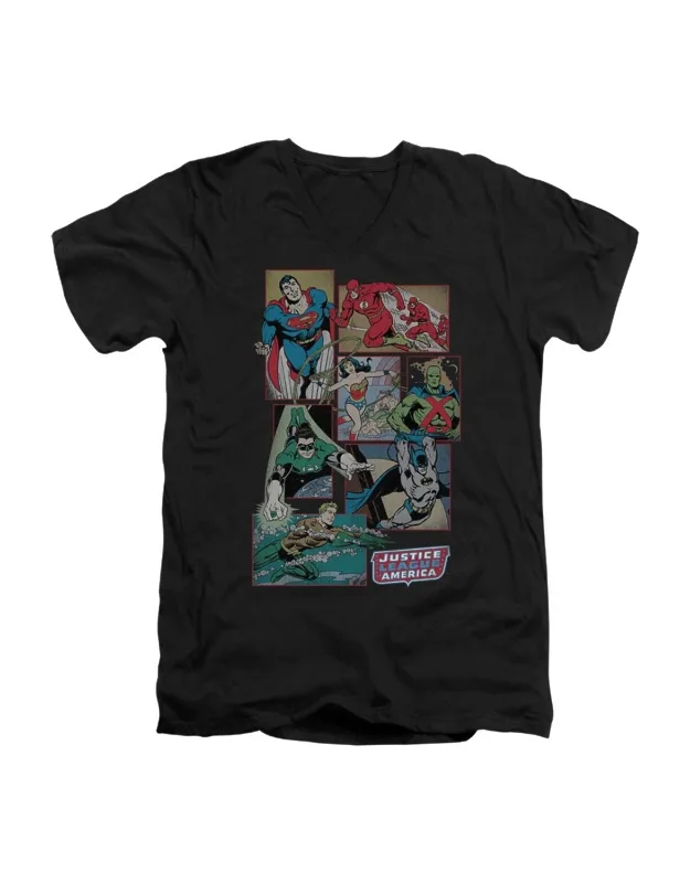 Justice League V Neck T-shirt