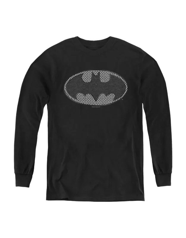 Batman Chainmail Shield Long Sleeve Tee