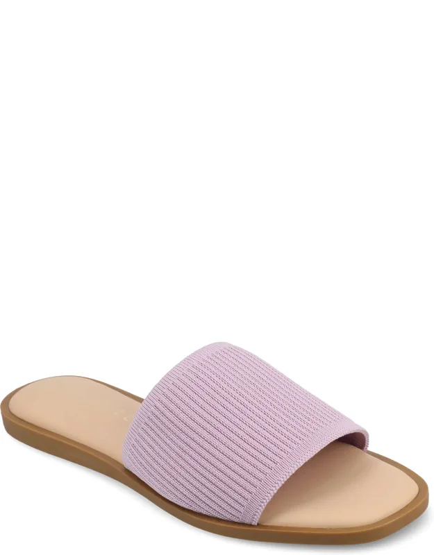 Prisilla Flat Sandals With Slip-on Design And Comfortable Footbed