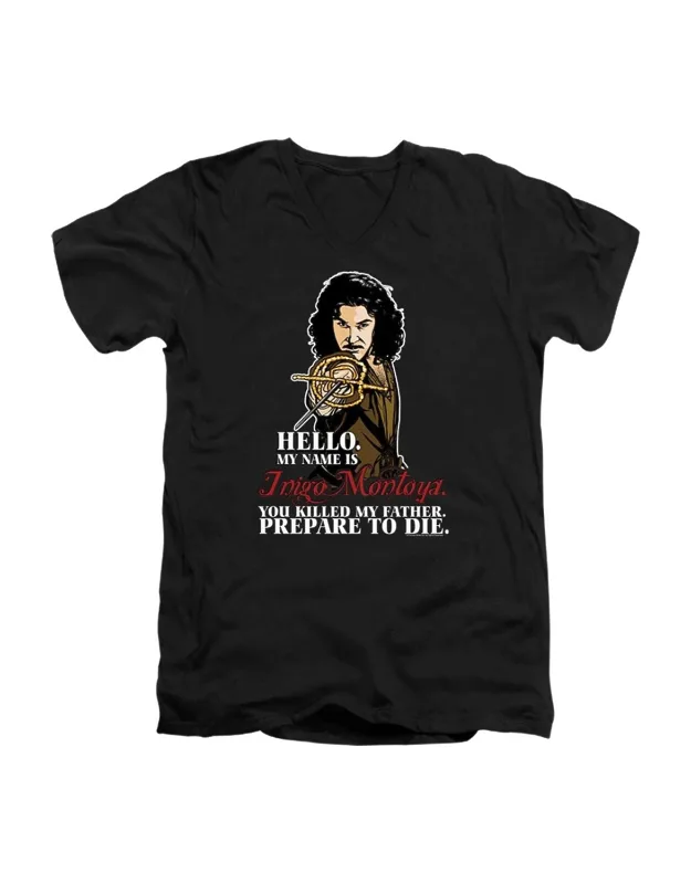 Princess Bride Hello Short Sleeve V Neck Premium Cotton T-shirt