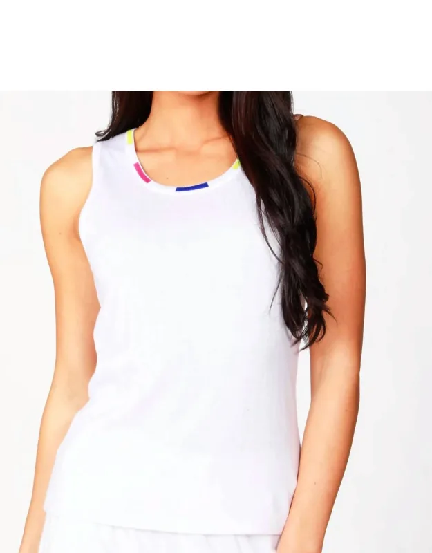 Crew Neck Tank With Hits At Waist