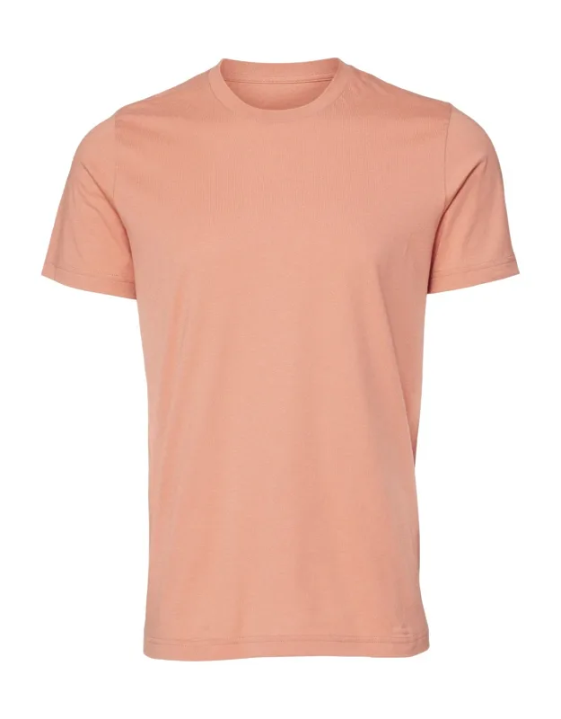 _canvas Jersey Crew Neck Short Sleeve T-shirt With Ribbed Neckline And Double Needle Stitched Hem_