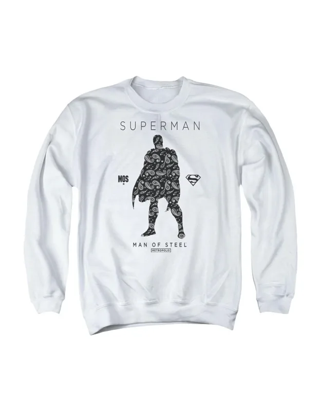 Superman Paisley Silhouette Crewneck Sweatshirt