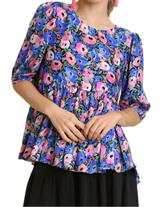 Floral Short Sleeve Top