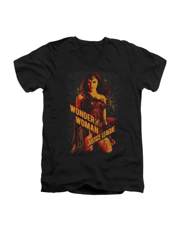 Wonder Woman Short Sleeve V Neck Premium Cotton T-shirt
