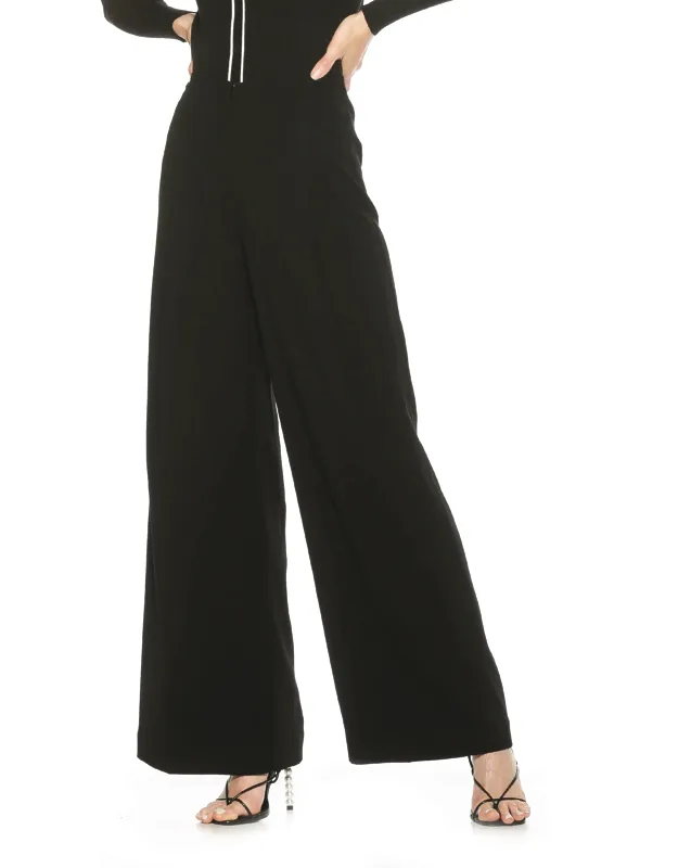 Wide Leg Mid Rise Pants
