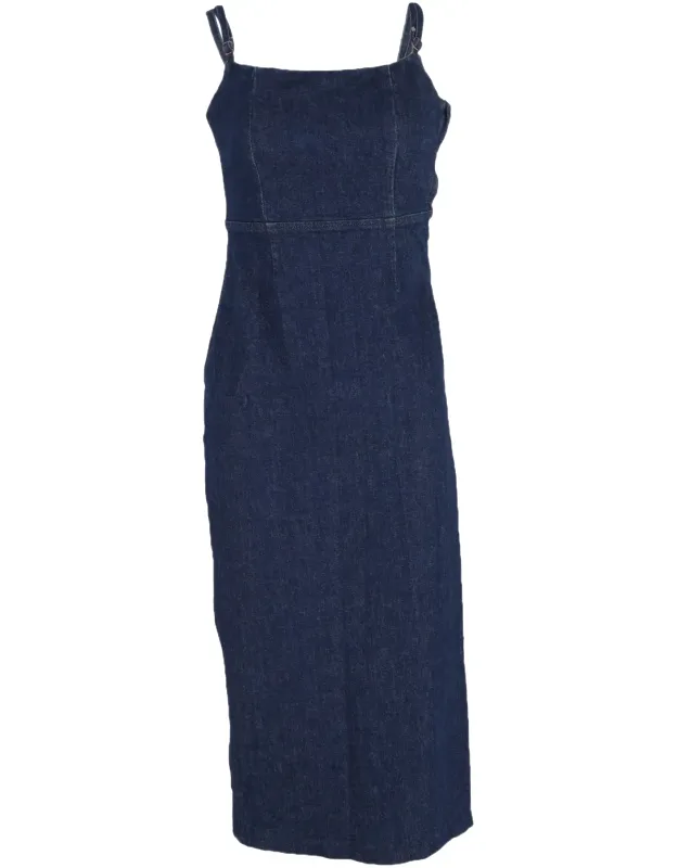 Delphinia Stretch-denim Midi Dress