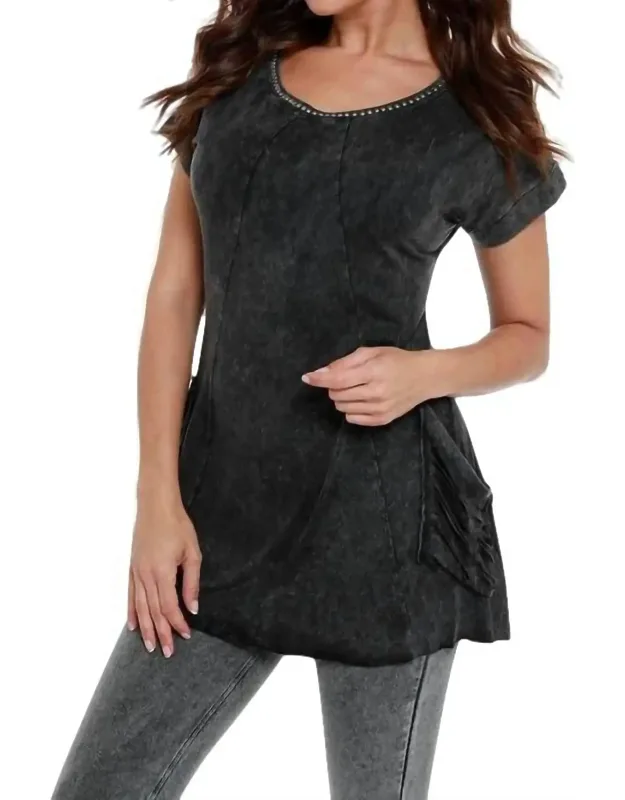 Beaded Short Sleeve Tunic