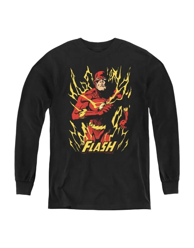 Justice League Of America Flash Flare Long Sleeve Tee