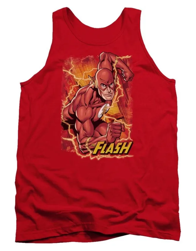 Justice League Of America Flash Lightning Tank Top