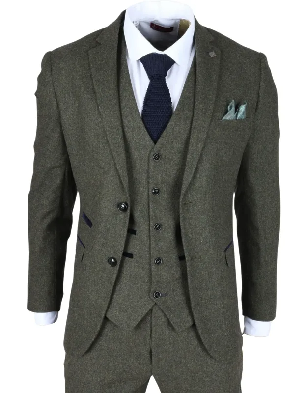 Wool Blend Tweed Formal Suit