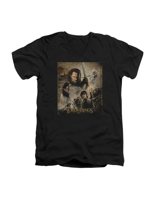 Lord Of The Rings Return Of The King Poster Short Sleeve V Neck T-shirt