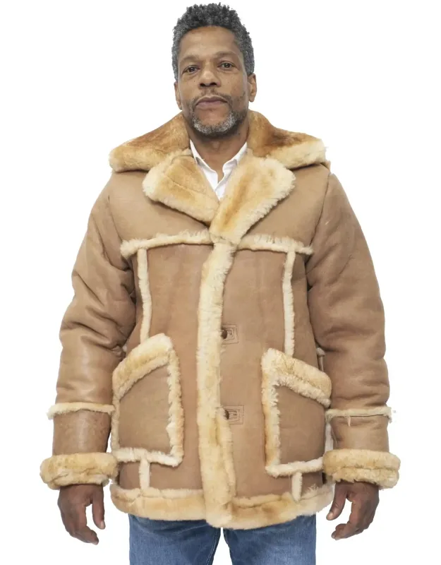 Designer Winter Sheepskin Fur Coat