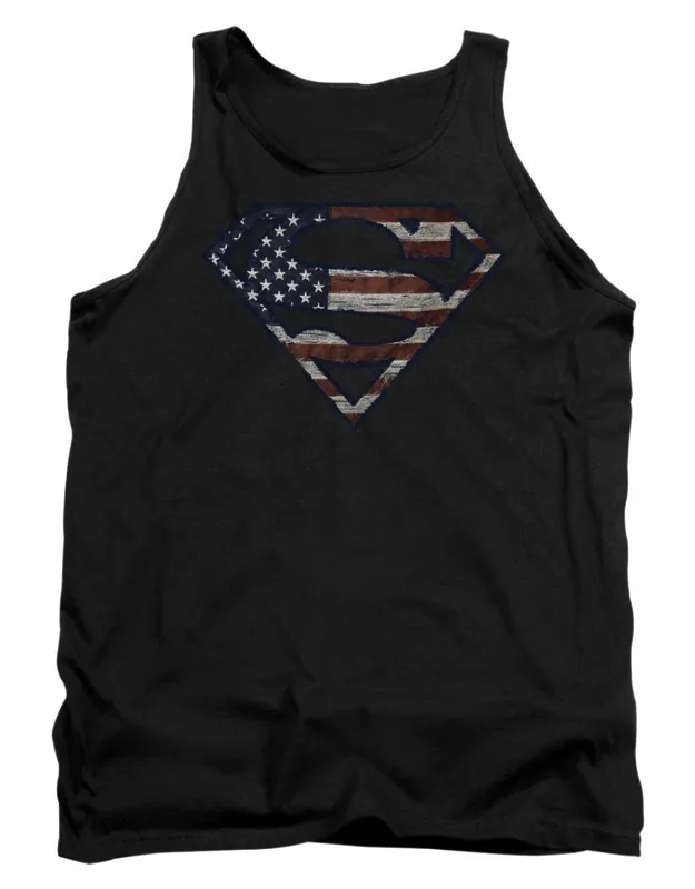 Superman War-torn Flag Tank Top
