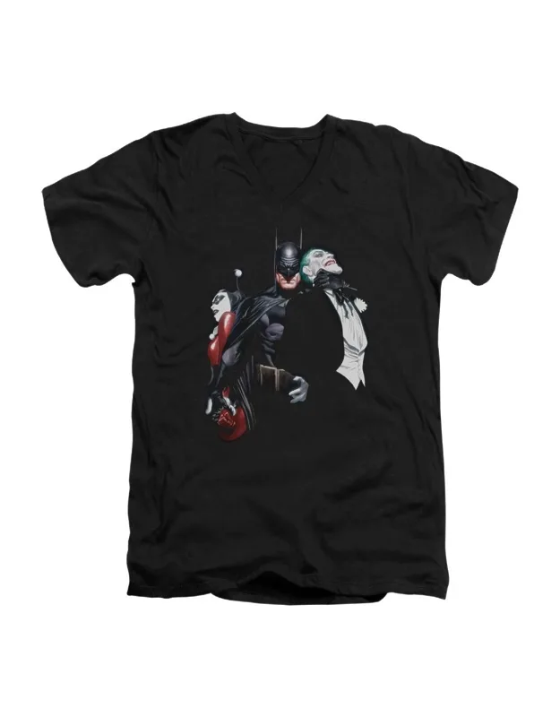 Batman Joker Harley Choke V Neck Premium Cotton T-shirt