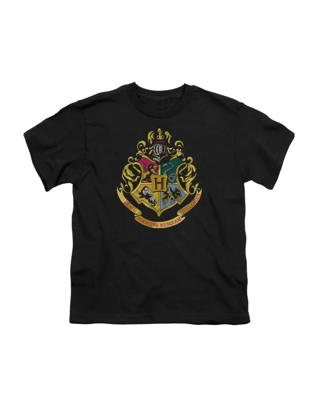 _harry Potter Hogwarts Crest Short Sleeve Tee - Stylish Everyday Wear, 100% Cotton_