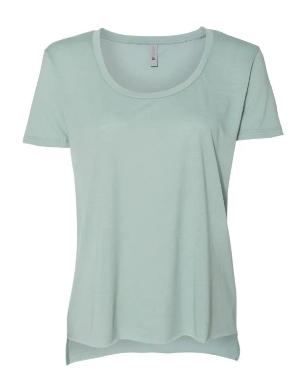 Next Level Festival Scoop Neck T-shirt, Relaxed Fit, Hi-low Raw Edge Hem