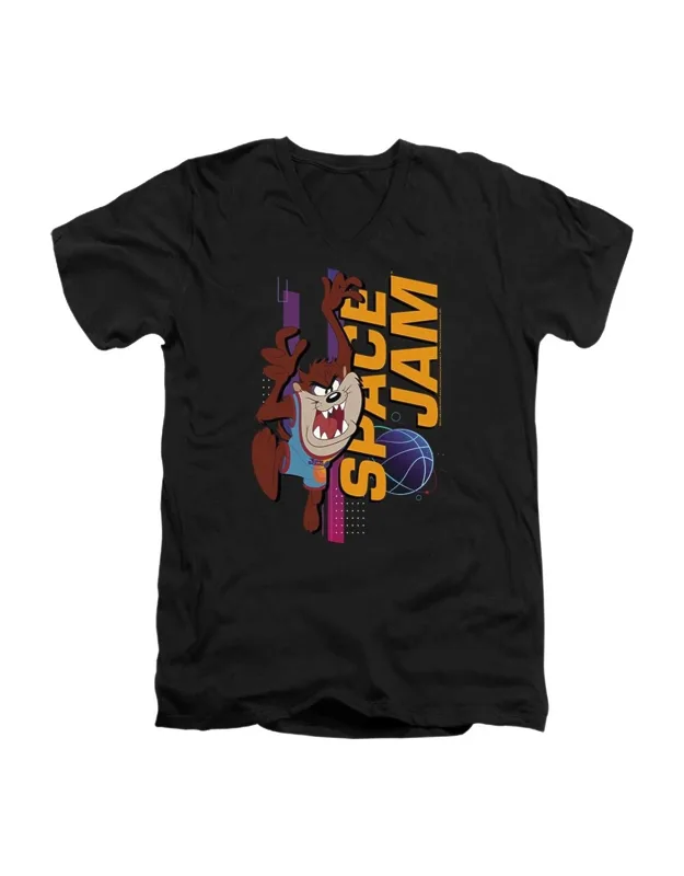 Space Jam 2 Taz Standing V Neck Premium Cotton T-shirt