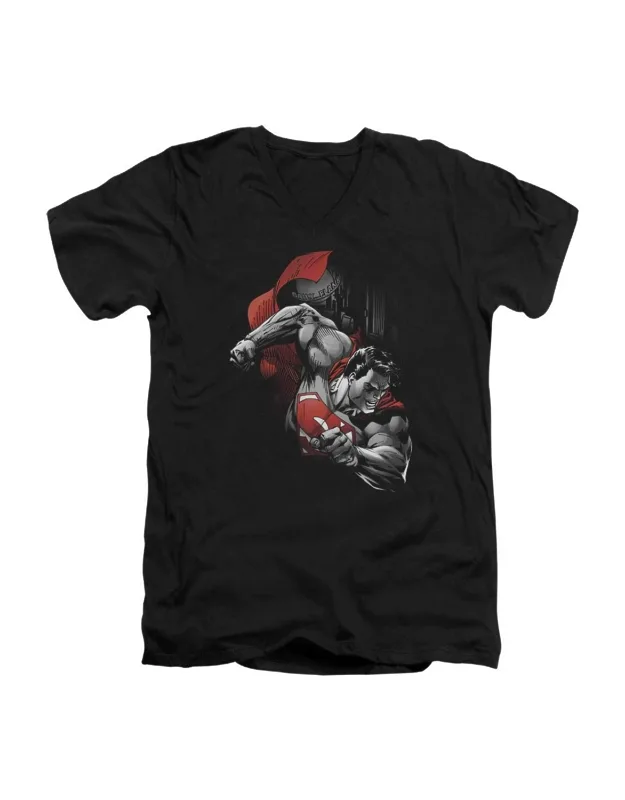Superman My City V Neck T-shirt