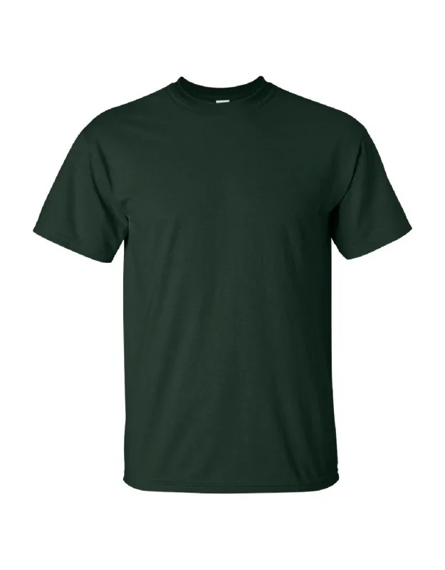 Gildan Ultra Cotton Short Sleeve T-shirt With Seamless Double-needle Collar And Tubular Construction