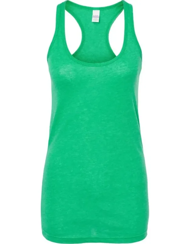 Tultex Poly-rich Racerback Tank Top With Ribbed Binding And Double Needle Stitched Hem