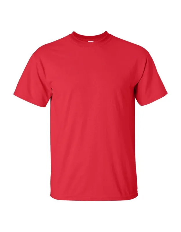 Gildan Ultra Cotton Short Sleeve T-shirt With Seamless Double-needle Collar And Tubular Construction
