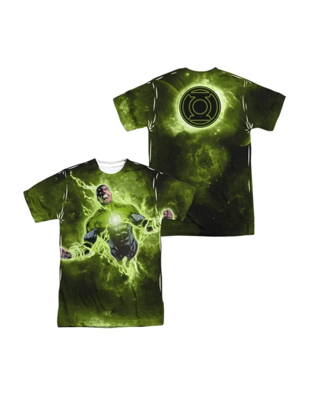 Green Lantern Inner Strength (front/back Print) Short Sleeve Poly Crew Tee - Easy Everyday Wear, 100% Officially Licensed