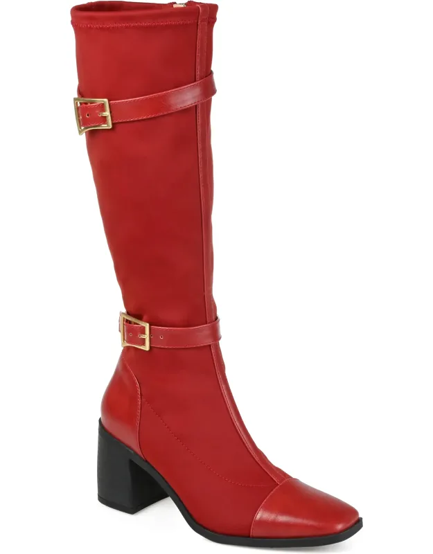 Gaibree Stacked Heel Knee High Boots