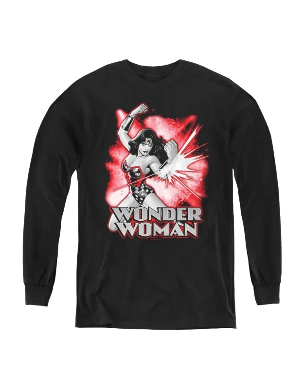 Justice League Of America Youth Long Sleeve Tee - Stylish Everyday Wear, 100% Cotton