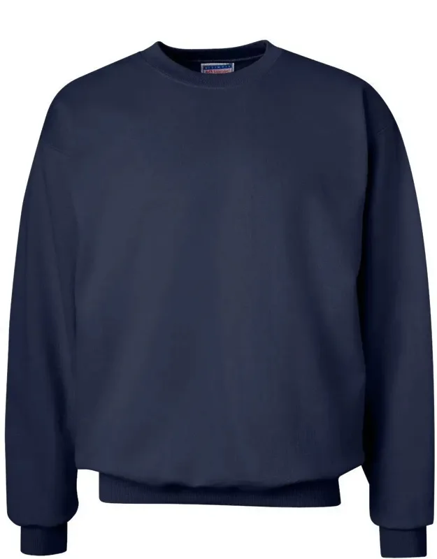 Ultimate Cotton Crewneck Sweatshirt With Low-pill Fleece And Spandex Blend Ribbed Cuffs