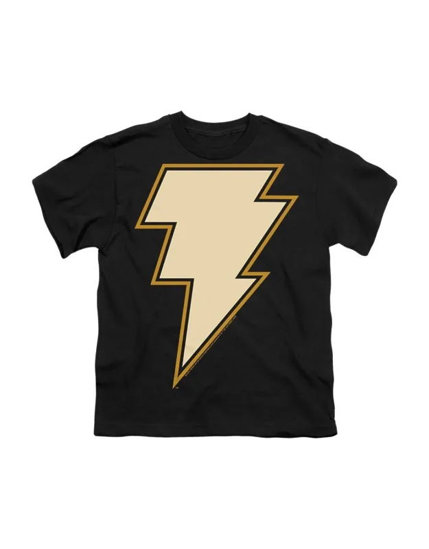 Black Adam Chest Emblem Short Sleeve Youth Tee Stylish, Easy