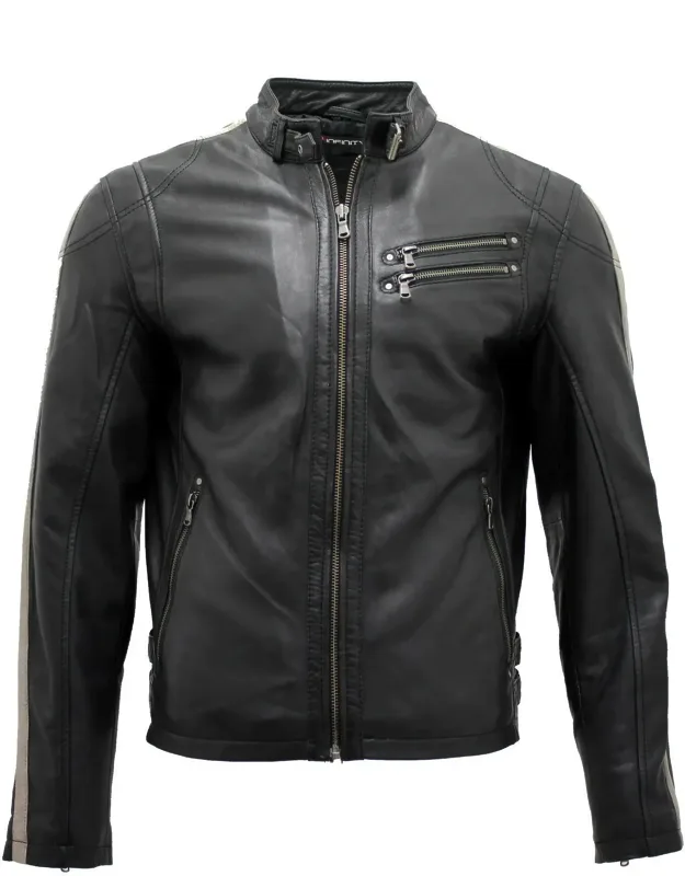 Racer Nappa Leather Biker Jacket