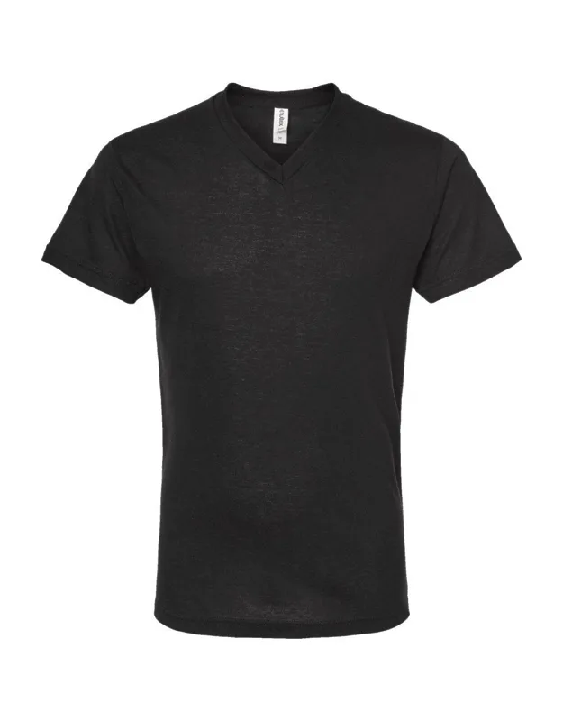 Poly-rich V-neck T-shirt