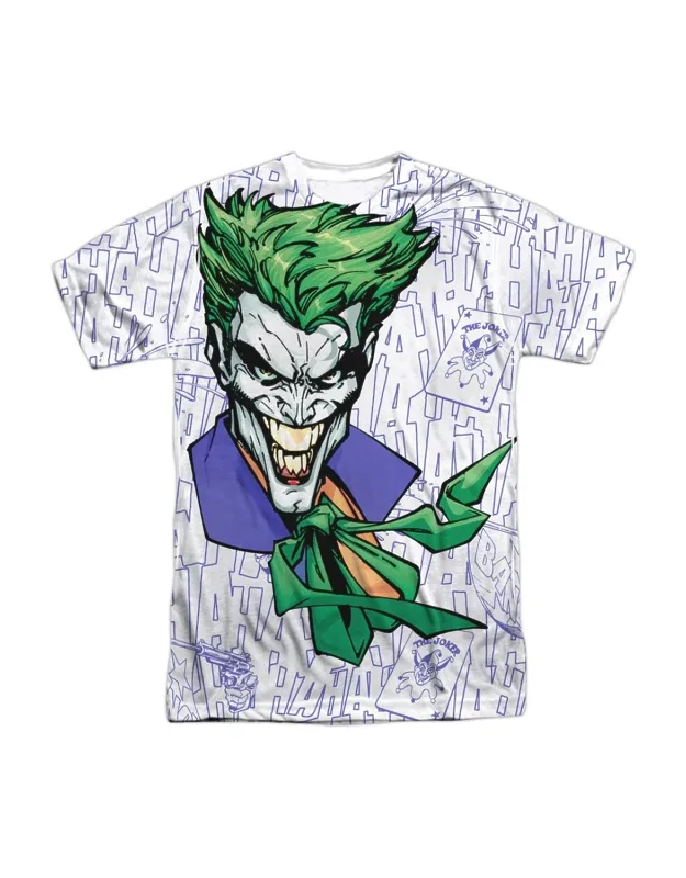 Batman Laugh Clown Laugh Short Sleeve Adult 100% Poly Crew Tee / T-shirt
