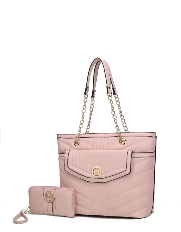 Chiari Tote Bag With Spacious Interior And Matching Wallet