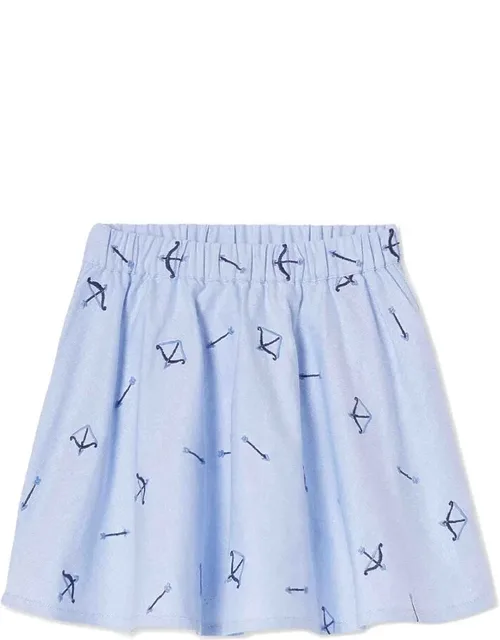 Sabrina Skirt With Bow And Arrow Embroidery