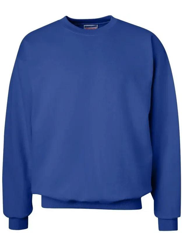 Ultimate Cotton Crewneck Sweatshirt - Low-pill Fleece, Spandex Blend Ribbed Cuffs