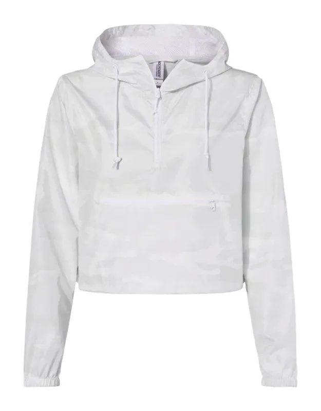 Lightweight Quarter-zip Pullover Crop Windbreaker