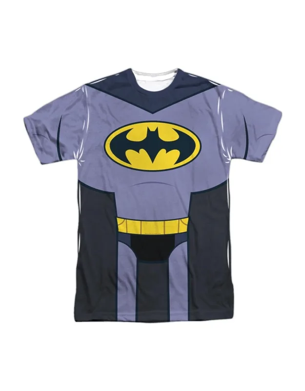 Teen Titans Go To The Movies Batman Uniform Short Sleeve Poly Crew Tee - Stylish And Easy Wear