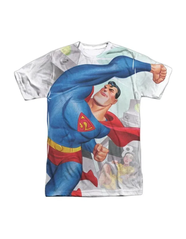 Superman Classic Robots Short Sleeve Crew Tee